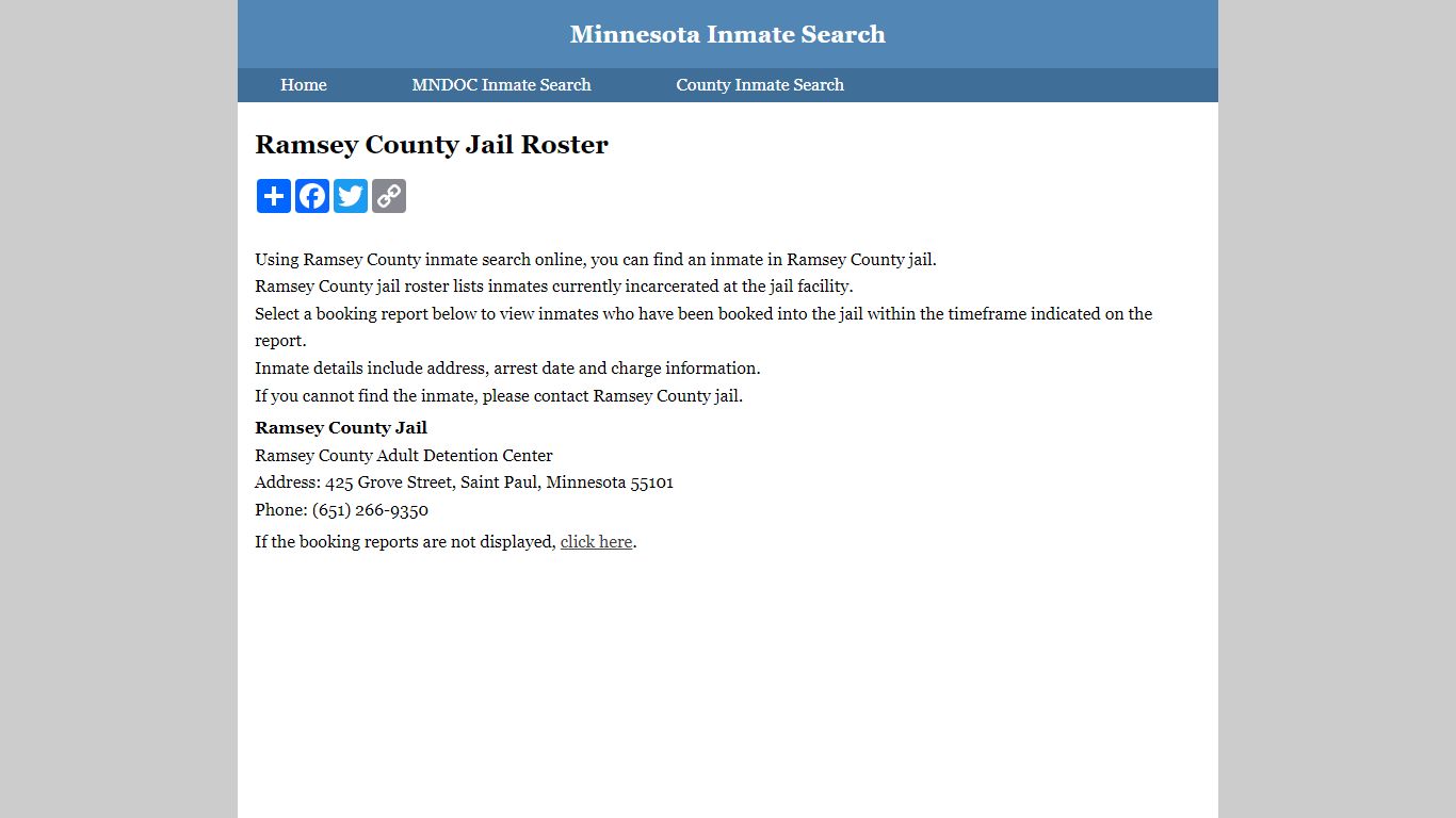 Ramsey County Jail Roster - inmatesearchminnesota.org